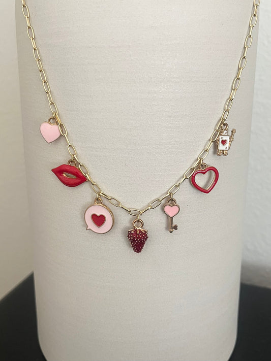 V-day charm necklace
