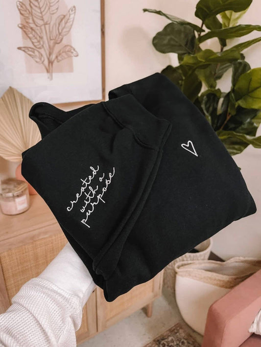 Created With A Purpose Embroidered Sweatshirt